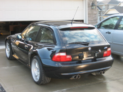 2000 BMW M Coupe in Cosmos Black Metallic over Dark Beige Oregon - Rear 3/4