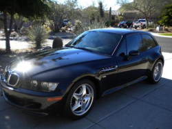 2000 BMW M Coupe in Cosmos Black Metallic over Black Nappa - Front 3/4