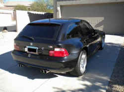 2000 BMW M Coupe in Cosmos Black Metallic over Black Nappa - Rear 3/4