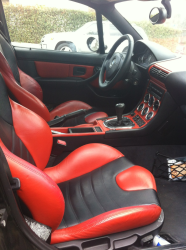 2000 BMW M Coupe in Cosmos Black Metallic over Kyalami Orange & Black Nappa - Interior