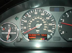 2000 BMW M Coupe in Cosmos Black Metallic over Black Nappa - Gauges