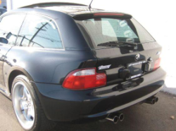 2000 BMW M Coupe in Cosmos Black Metallic over Black Nappa - Back Detail