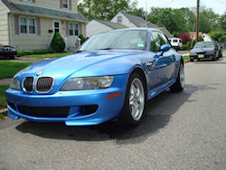 2000 BMW M Coupe in Estoril Blue Metallic over Black Nappa - Front 3/4