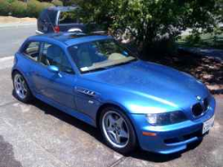 2000 BMW M Coupe in Estoril Blue Metallic over Dark Beige Oregon - Front 3/4