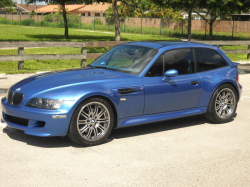 2000 BMW M Coupe in Estoril Blue Metallic over Estoril Blue & Black Nappa - Front 3/4
