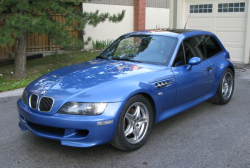 2000 BMW M Coupe in Estoril Blue Metallic over Black Nappa - Front 3/4