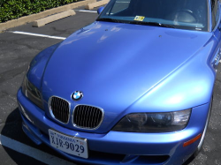 2000 BMW M Coupe in Estoril Blue Metallic over Estoril Blue & Black Nappa - Hood Detail