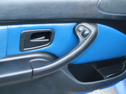 2000 BMW M Coupe in Estoril Blue Metallic over Estoril Blue & Black Nappa - Driver Door Detail