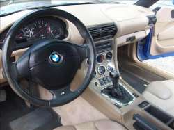 2000 BMW M Coupe in Estoril Blue Metallic over Dark Beige Oregon - Interior