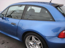 2000 BMW M Coupe in Estoril Blue Metallic over Estoril Blue & Black Nappa - Side Detail