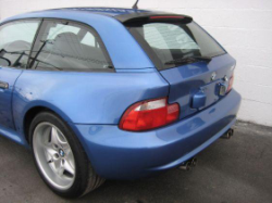 2000 BMW M Coupe in Estoril Blue Metallic over Estoril Blue & Black Nappa - Rear Detail