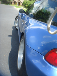 2000 BMW M Coupe in Estoril Blue Metallic over Estoril Blue & Black Nappa - Side