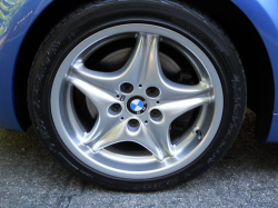 2000 BMW M Coupe in Estoril Blue Metallic over Estoril Blue & Black Nappa - Front Driver Wheel