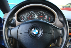 2000 BMW M Coupe in Estoril Blue Metallic over Dark Beige Oregon - Steering Wheel