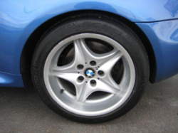 2000 BMW M Coupe in Estoril Blue Metallic over Estoril Blue & Black Nappa - Rear Driver Wheel