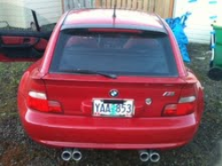 2000 BMW M Coupe in Imola Red 2 over Imola Red & Black Nappa - Back