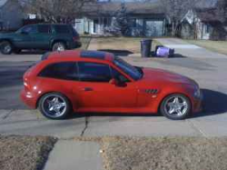 2000 BMW M Coupe in Imola Red 2 over Dark Beige Oregon - Side