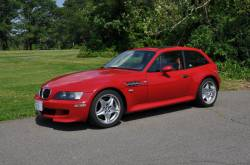 2000 BMW M Coupe in Imola Red 2 over Imola Red & Black Nappa - Front 3/4