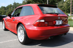 2000 BMW M Coupe in Imola Red 2 over Black Nappa - Rear 3/4