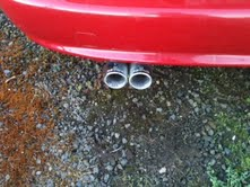 2000 BMW M Coupe in Imola Red 2 over Imola Red & Black Nappa - Exhaust Detail