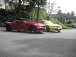 1999 BMW M Coupe in Imola Red 2 over Imola Red & Black Nappa - Side