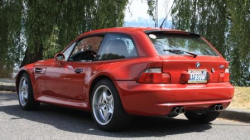 2000 BMW M Coupe in Imola Red 2 over Imola Red & Black Nappa - Rear 3/4