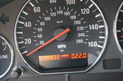 2000 BMW M Coupe in Imola Red 2 over Black Nappa - Odometer