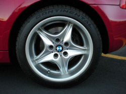 2000 BMW M Coupe in Imola Red 2 over Imola Red & Black Nappa - Rear Driver Wheel