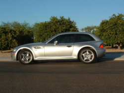 2000 BMW M Coupe in Titanium Silver Metallic over Black Nappa - Side