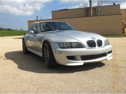 2000 BMW M Coupe in Titanium Silver Metallic over Black Nappa - Front 3/4