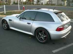 2000 BMW M Coupe in Titanium Silver Metallic over Dark Gray & Black Nappa - Rear 3/4