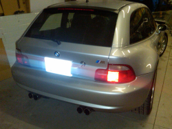 2000 BMW M Coupe in Titanium Silver Metallic over Black Nappa - Back