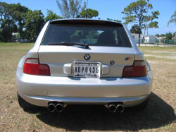 2000 BMW M Coupe in Titanium Silver Metallic over Black Nappa - Back