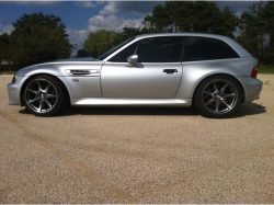 2000 BMW M Coupe in Titanium Silver Metallic over Black Nappa - Side