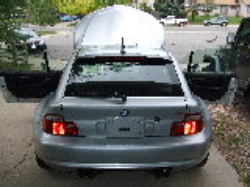 2000 BMW M Coupe in Titanium Silver Metallic over Black Nappa - Back