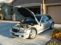 2000 BMW M Coupe in Titanium Silver Metallic over Black Nappa - Engine Bay