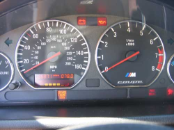 2000 BMW M Coupe in Titanium Silver Metallic over Black Nappa - Gauges