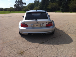 2000 BMW M Coupe in Titanium Silver Metallic over Black Nappa - Back