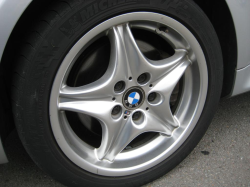 2000 BMW M Coupe in Titanium Silver Metallic over Black Nappa - Front Wheel