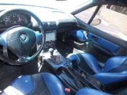 2000 BMW M Coupe in Titanium Silver Metallic over Estoril Blue & Black Nappa - Interior