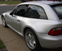 2000 BMW M Coupe in Titanium Silver Metallic over Black Nappa - Side Detail