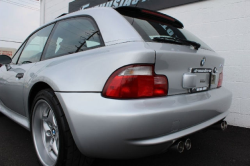 2000 BMW M Coupe in Titanium Silver Metallic over Black Nappa - Rear 3/4 Detail