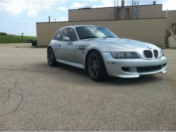 2000 BMW M Coupe in Titanium Silver Metallic over Black Nappa - Front 3/4
