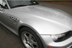 2000 BMW M Coupe in Titanium Silver Metallic over Black Nappa - Hood Detail