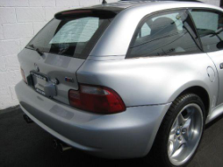 2000 BMW M Coupe in Titanium Silver Metallic over Black Nappa - Back Detail