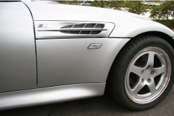 2000 BMW M Coupe in Titanium Silver Metallic over Black Nappa - Fender Detail