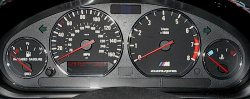 2000 BMW M Coupe in Titanium Silver Metallic over Black Nappa - Gauges