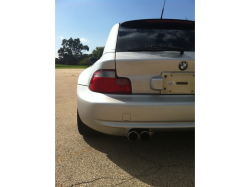 2000 BMW M Coupe in Titanium Silver Metallic over Black Nappa - Back