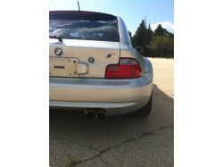 2000 BMW M Coupe in Titanium Silver Metallic over Black Nappa - Back