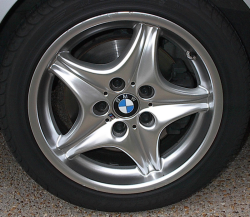 2000 BMW M Coupe in Titanium Silver Metallic over Black Nappa - Front Driver Wheel